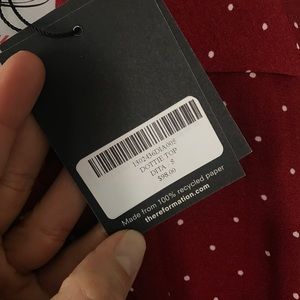 Reformation Pokadot top